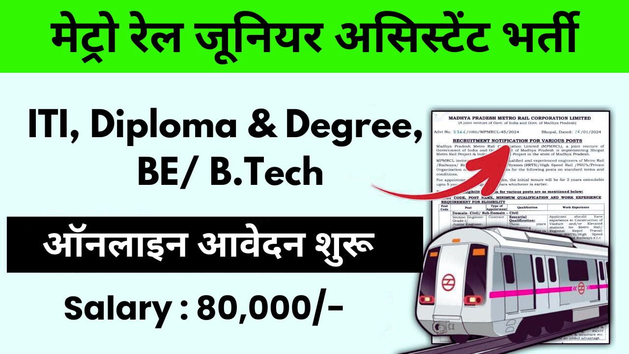 MPMRCL Junior Assistant Vacancy 2024